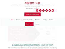 Tablet Screenshot of newbornhope.org